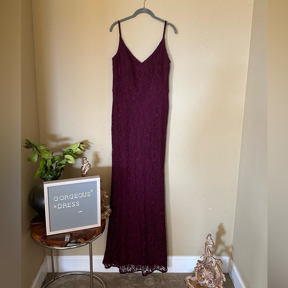 Gorgeous maroon bridesmaid dress